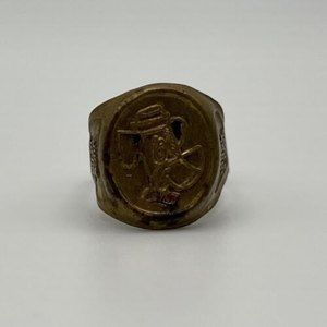 Vintage Huck Hound Club Hanna Barbara Ring 1961 Huckleberry Cereal Prize